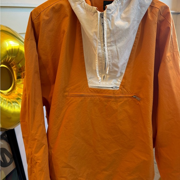 J. Crew Vibrant Orange anorak Jacket with White Lining - Picture 2 of 9
